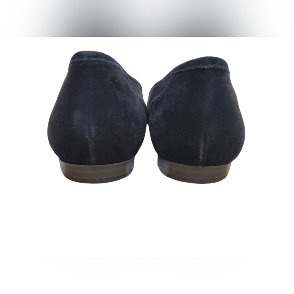 BANDOLINO Liberty  Women's Black Suede Leather Plaid Loafer Flat Shoes - Picture 3 of 9